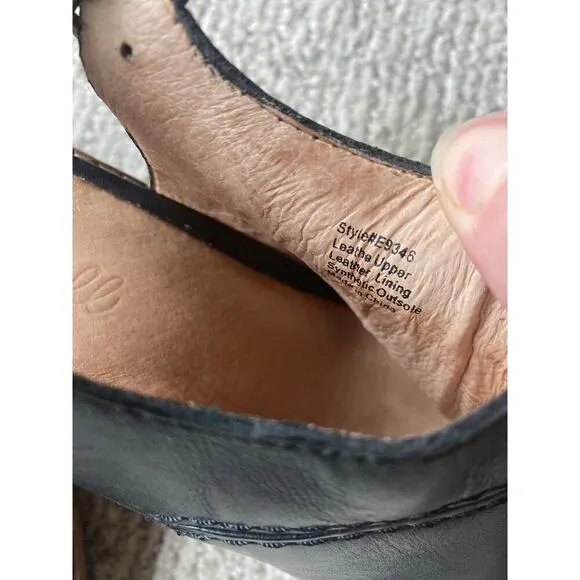 Madewell The Marie black leather heels size 7.5