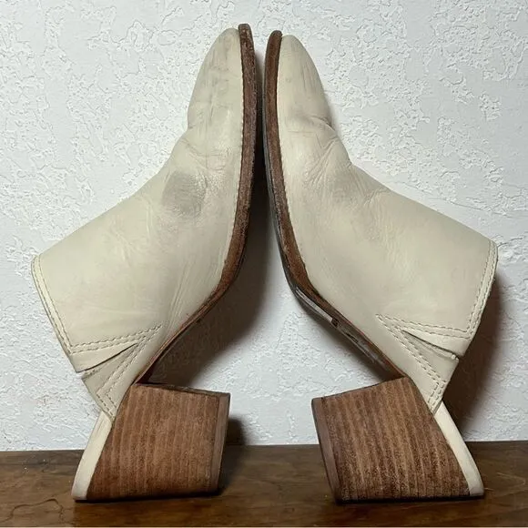 Madewell The Harper Mule in Vintage Canvas Leather Slip On 7.5