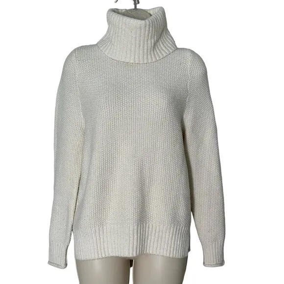 Madewell Varick Turtleneck Sweater in Antique Cream Size XXS