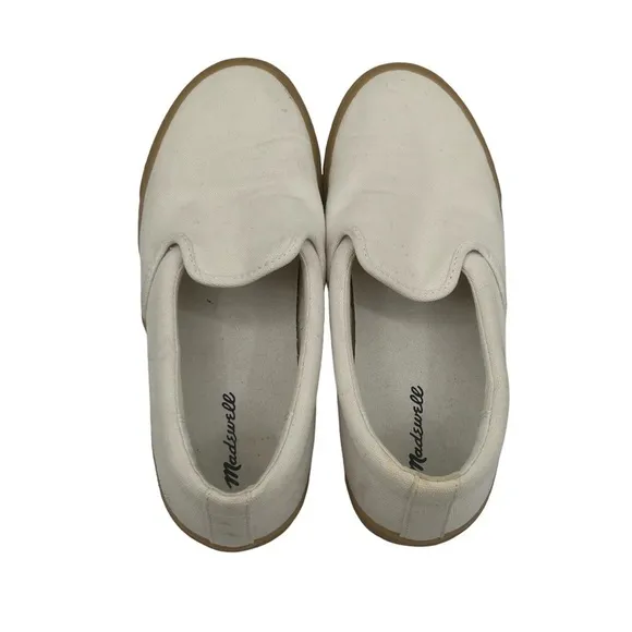Madewell White Sidewalk Recycled Canvas Sneakers Size 9 Women's (7.5 Men's)