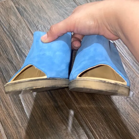 Maison Martin Margiela open toe suede block heels