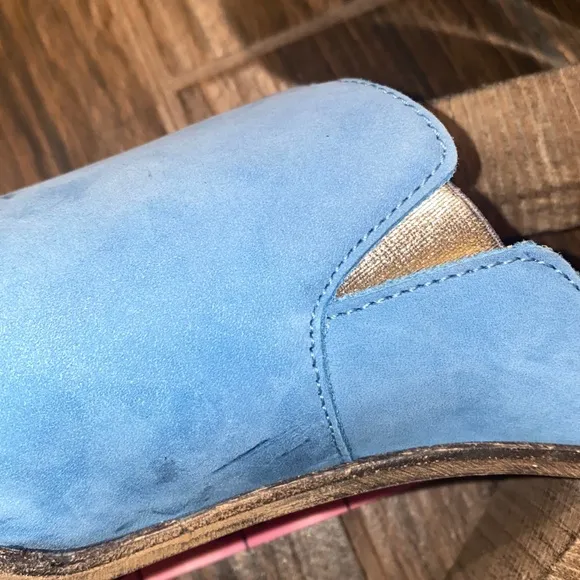 Maison Martin Margiela open toe suede block heels