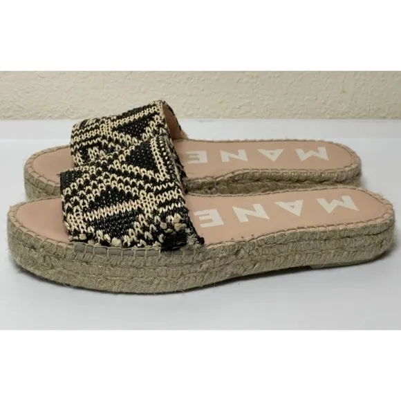Manebi | Yucatán Raffia Pattern Double Sole Woven Sandal