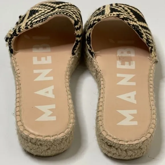 Manebi | Yucatán Raffia Pattern Double Sole Woven Sandal