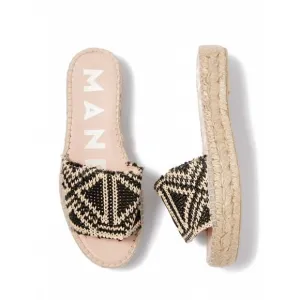 Manebi | Yucatán Raffia Pattern Double Sole Woven Sandal