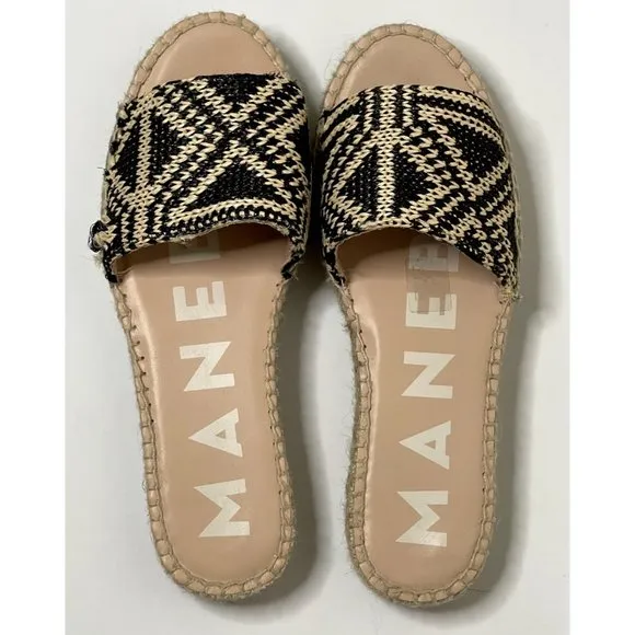 Manebi | Yucatán Raffia Pattern Double Sole Woven Sandal