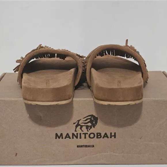 Manitoba, Womens,  Wasaga Leather slides. NIB-Size 9