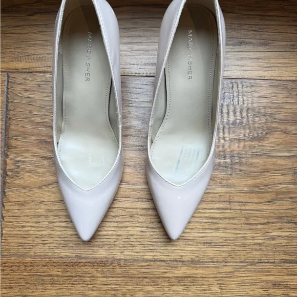 Marc Fisher Cream Block Heel Pumps
