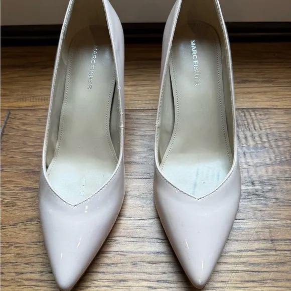 Marc Fisher Cream Block Heel Pumps