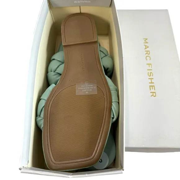 Marc Fisher Folier Padded Woven Flat Slides Size 9M