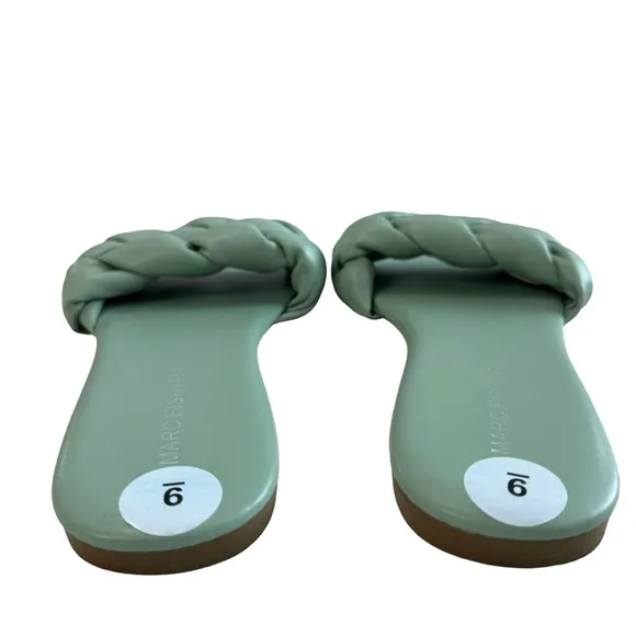 Marc Fisher Folier Padded Woven Flat Slides Size 9M