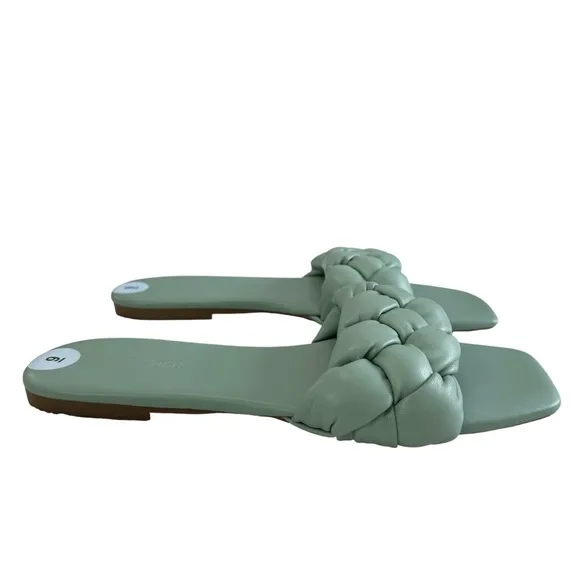 Marc Fisher Folier Padded Woven Flat Slides Size 9M