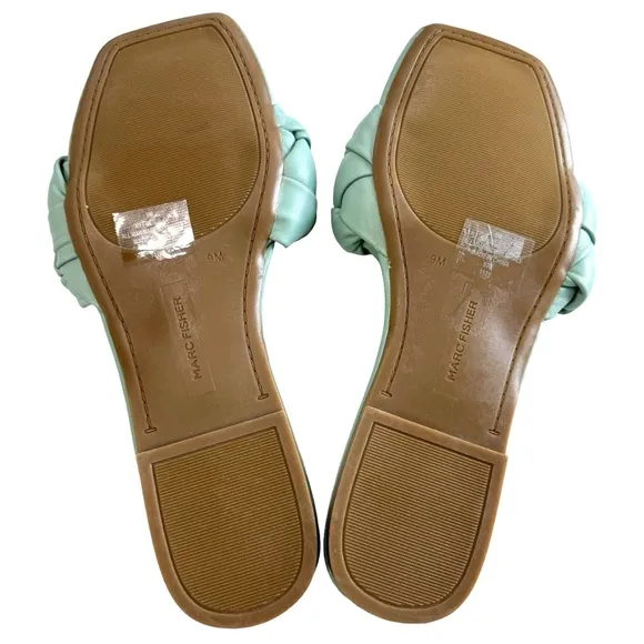Marc Fisher Folier Padded Woven Flat Slides Size 9M