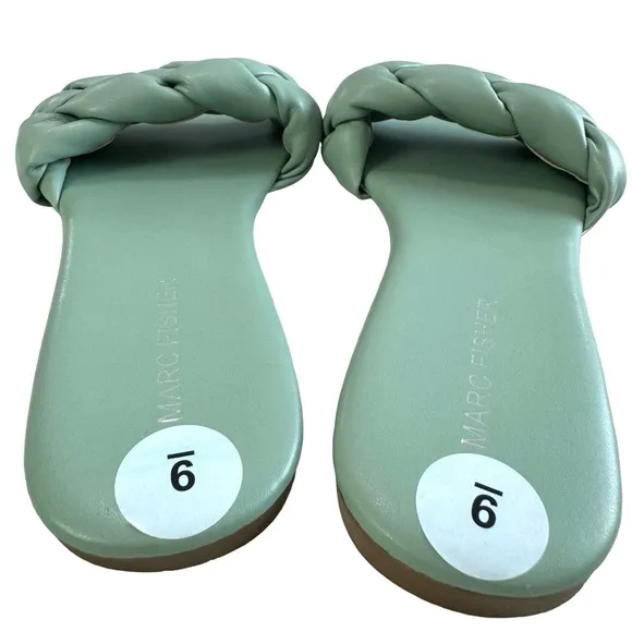 Marc Fisher Folier Padded Woven Flat Slides Size 9M