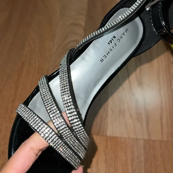 Marc Fisher Jeweled Rhinestone Open Toe High Heels NWOT