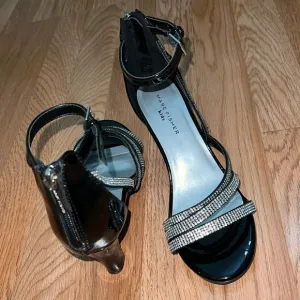 Marc Fisher Jeweled Rhinestone Open Toe High Heels NWOT