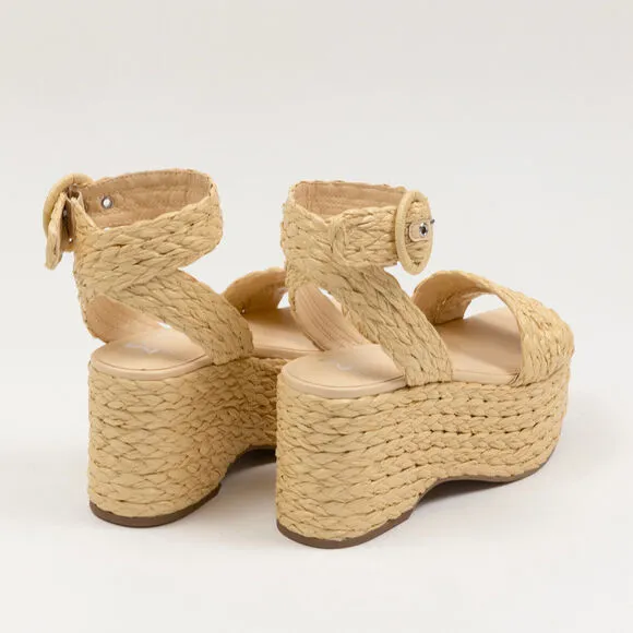 Marc Fisher Marcell Women Slingback Espadrille Heels Natural Size 9 240255