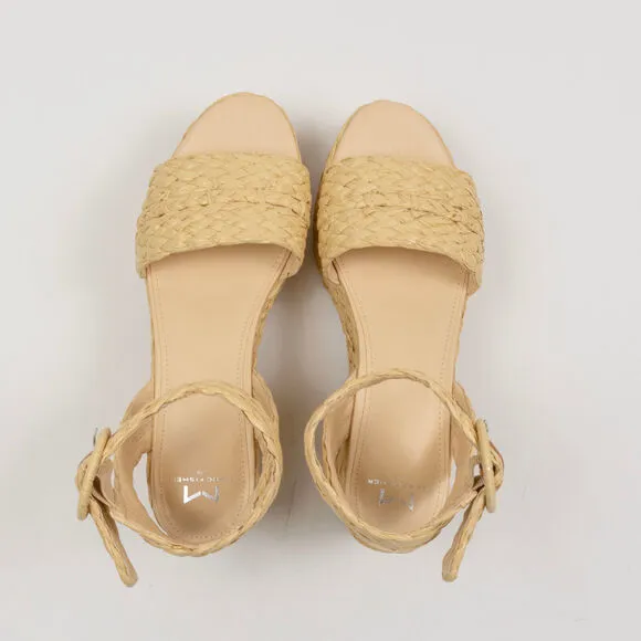 Marc Fisher Marcell Women Slingback Espadrille Heels Natural Size 9 240255