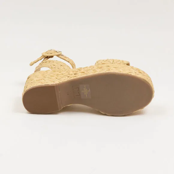 Marc Fisher Marcell Women Slingback Espadrille Heels Natural Size 9 240255