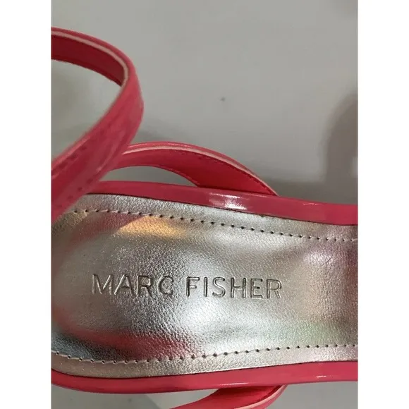 Marc Fisher Women’s Deric Ankle Strap Dress Open Toe Pink Heels New Box Size 8