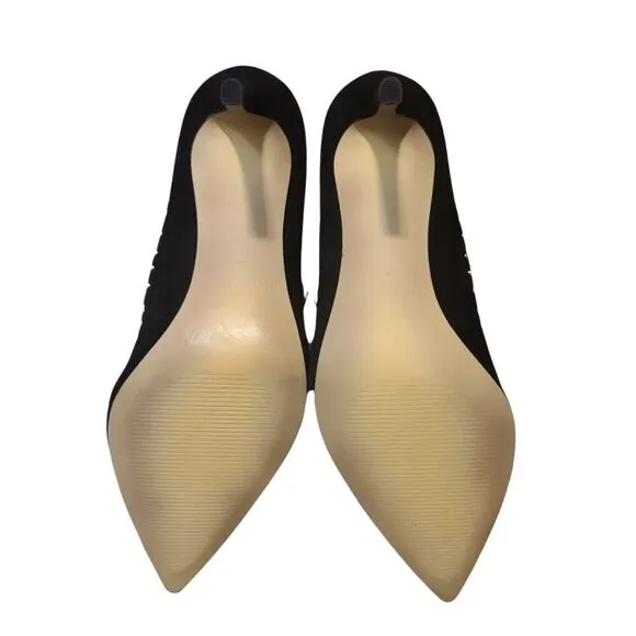 Marc Fisher Black T-strap Studded Heels NEW 8.5