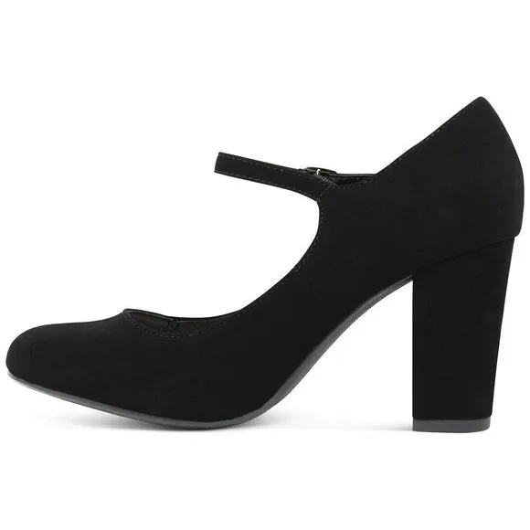 Marcorepublic Monaco Womens Memory Foam Cushion Chunky Block High Heels Comfort