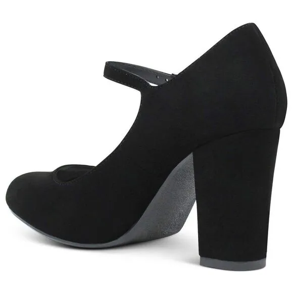 Marcorepublic Monaco Womens Memory Foam Cushion Chunky Block High Heels Comfort