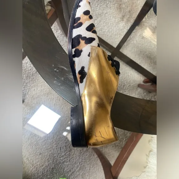 Marni Gold &amp; Leopard Print Oxfords  🌟🐆