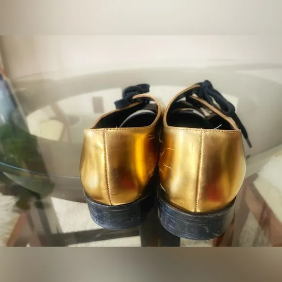 Marni Gold &amp; Leopard Print Oxfords  🌟🐆