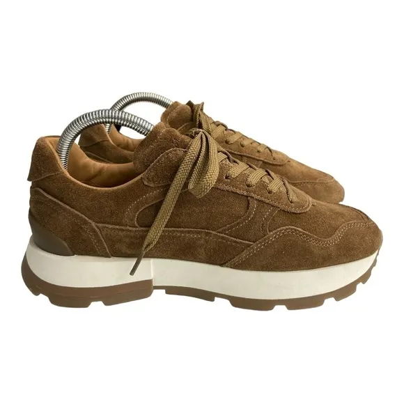 Massimo Dutti SOFT SPLIT SUEDE TRAINERS
