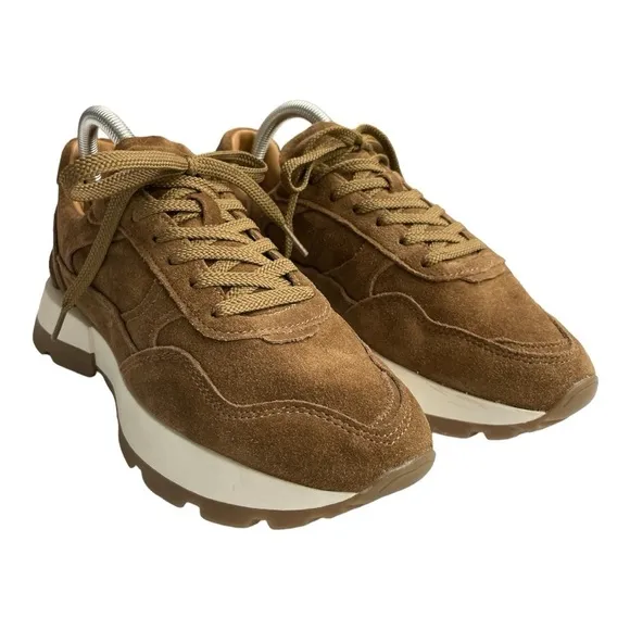 Massimo Dutti SOFT SPLIT SUEDE TRAINERS