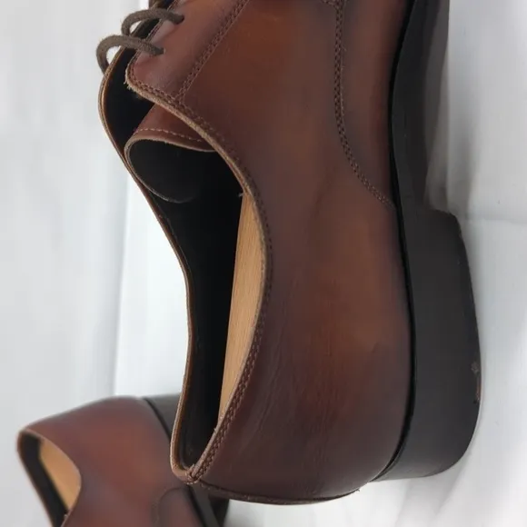Massimo Emporio Cuero Brown Leather Mens Oxfords Size 9M