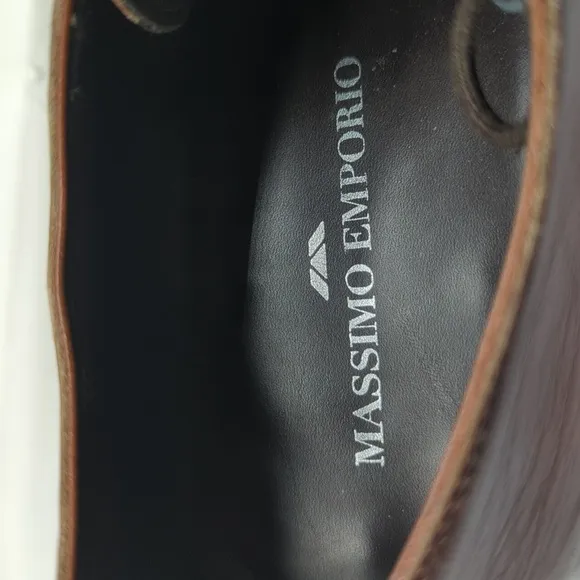 Massimo Emporio Cuero Brown Leather Mens Oxfords Size 9M
