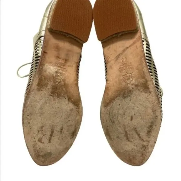 Matt Bernson Gold Metallic Oxfords size 9.5