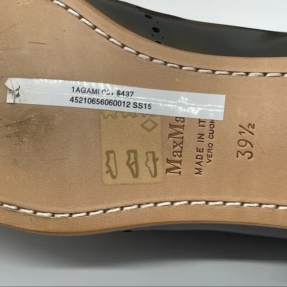 MaxMara Rich Olive Green Lace Up Oxfords.