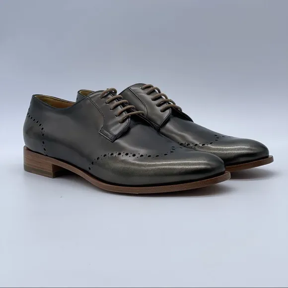 MaxMara Rich Olive Green Lace Up Oxfords.
