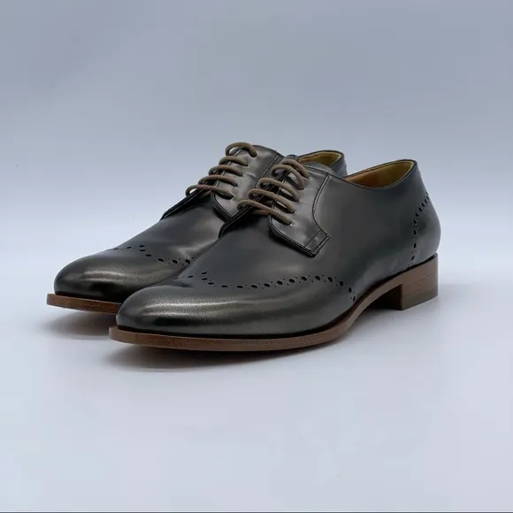 MaxMara Rich Olive Green Lace Up Oxfords.