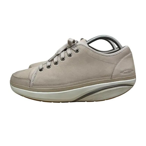 MBT Womens Walking Shoes Sneakers Rocker Bottom Comfort Taupe Size 9-9.5