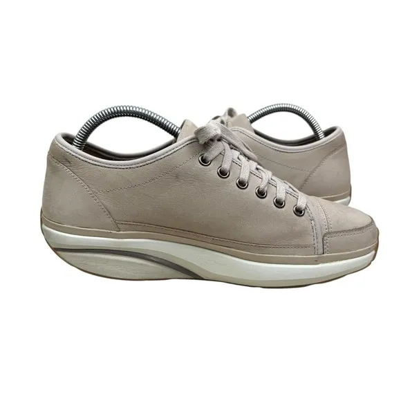 MBT Womens Walking Shoes Sneakers Rocker Bottom Comfort Taupe Size 9-9.5