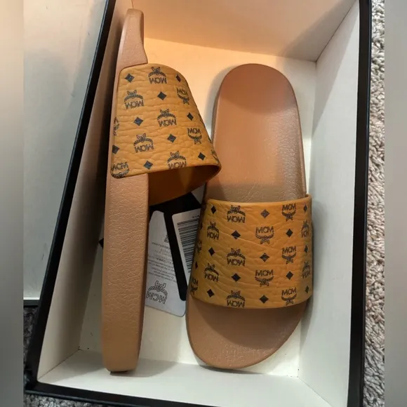MCM Monogram Rubber Slides