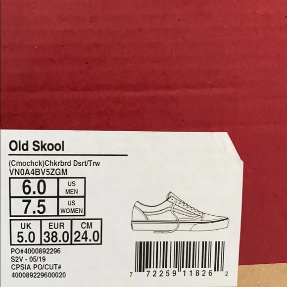 💖MEGA SALE💖 VANS Old Skool Cmochck Checker Canvas Suede Women's VN0A4BV5ZGM