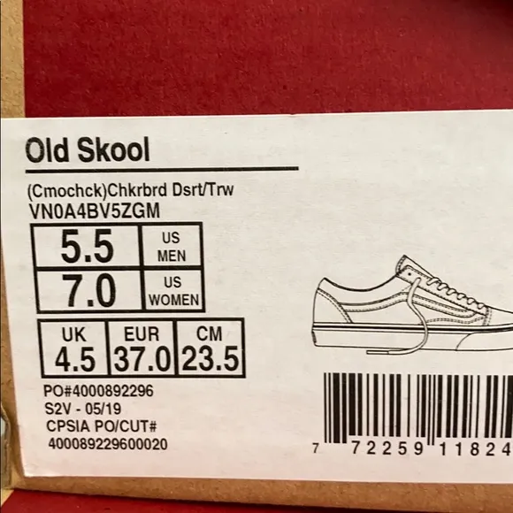 💖MEGA SALE💖 VANS Old Skool Cmochck Checker Canvas Suede Women's VN0A4BV5ZGM