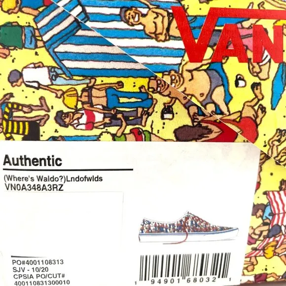 💖MEGA SALE💖VANS Authentic Where_s WALDO Multi Canvas Women's VN0A348A3RZ