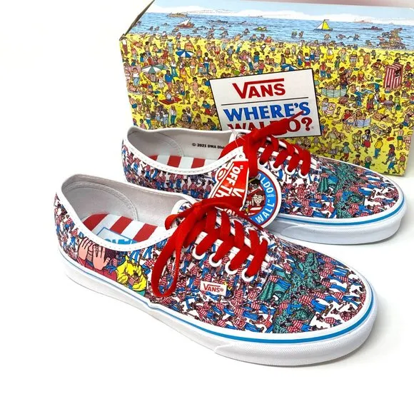 💖MEGA SALE💖VANS Authentic Where_s WALDO Multi Canvas Women's VN0A348A3RZ