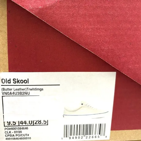 💖MEGA SALE💖VANS Old Skool Butter Leather White Shoes Women's VN0A4U3B2NU