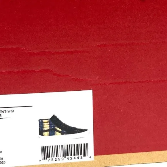💖MEGA SALE💖VANS SK8-HI Denim  Womens Stripes s Black  Canvas  VN0A4BV6TRM