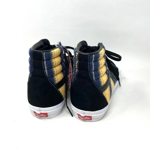 💖MEGA SALE💖VANS SK8-HI Denim  Womens Stripes s Black  Canvas  VN0A4BV6TRM