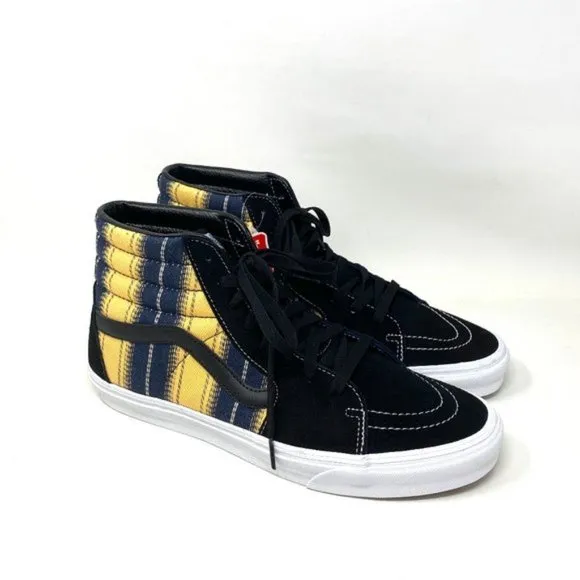 💖MEGA SALE💖VANS SK8-HI Denim  Womens Stripes s Black  Canvas  VN0A4BV6TRM