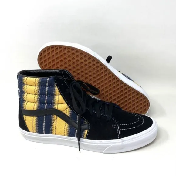 💖MEGA SALE💖VANS SK8-HI Denim  Womens Stripes s Black  Canvas  VN0A4BV6TRM