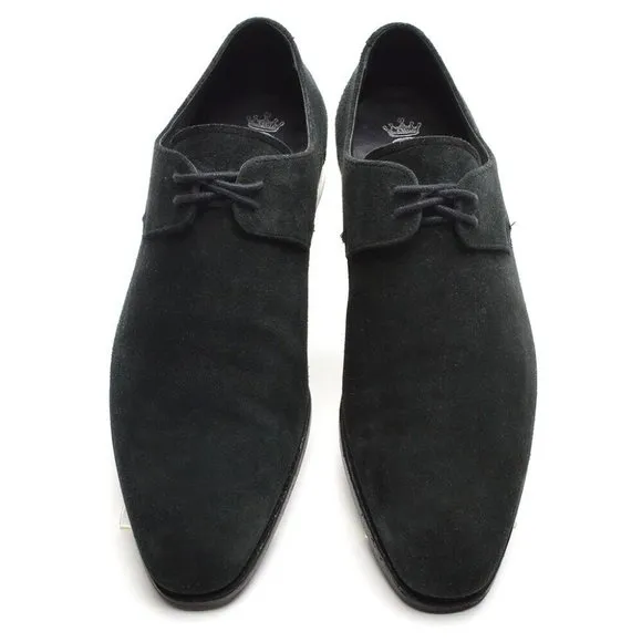 Men Barker Black Wallace Made in England Black Nubuck Oxfords 7.5
